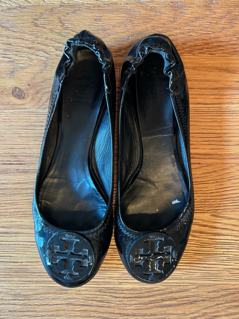 TORY BIRCH Patent Leather Reva Flat Sz8